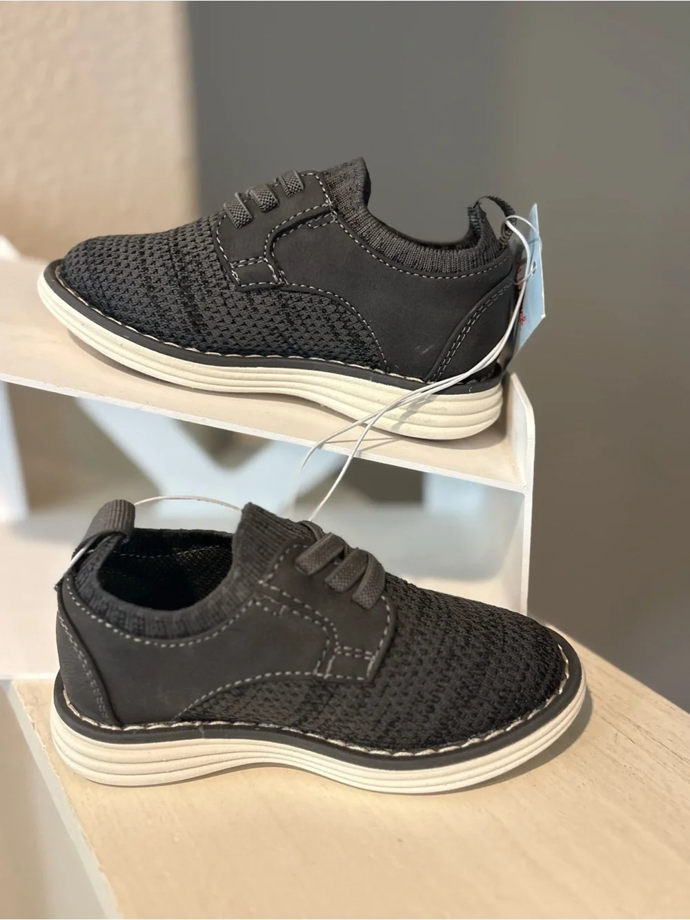 Cat And Jack Shane Knit Dress Formal Wedding Church Shoes Gray Toddler Sz 6 NEW